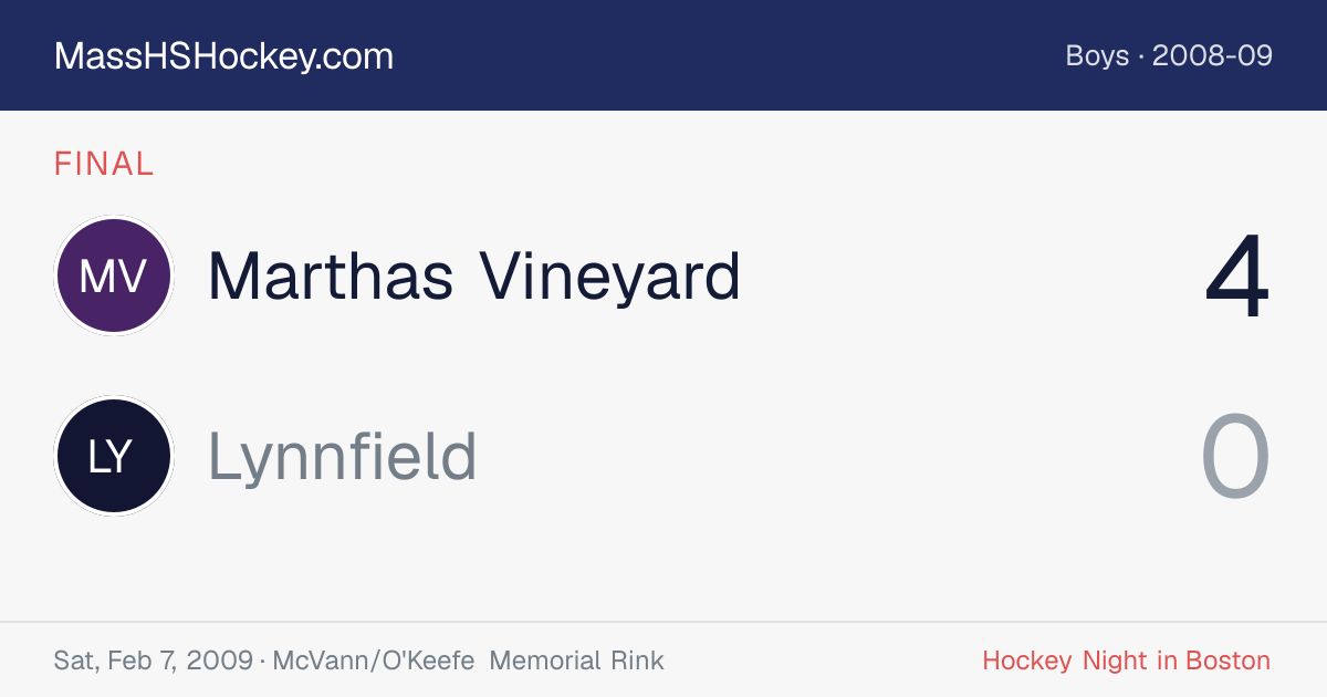 Marthas Vineyard at Lynnfield score card