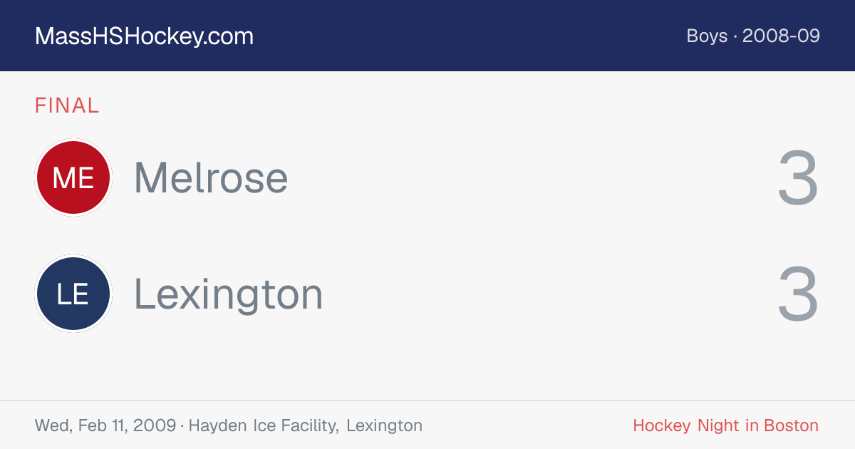 Melrose at Lexington score card