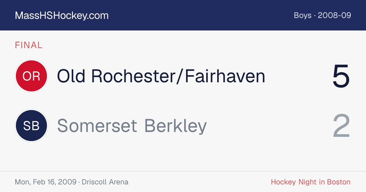 Old Rochester/Fairhaven at Somerset Berkley score card