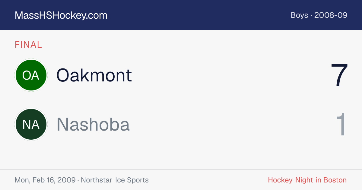 Oakmont at Nashoba score card