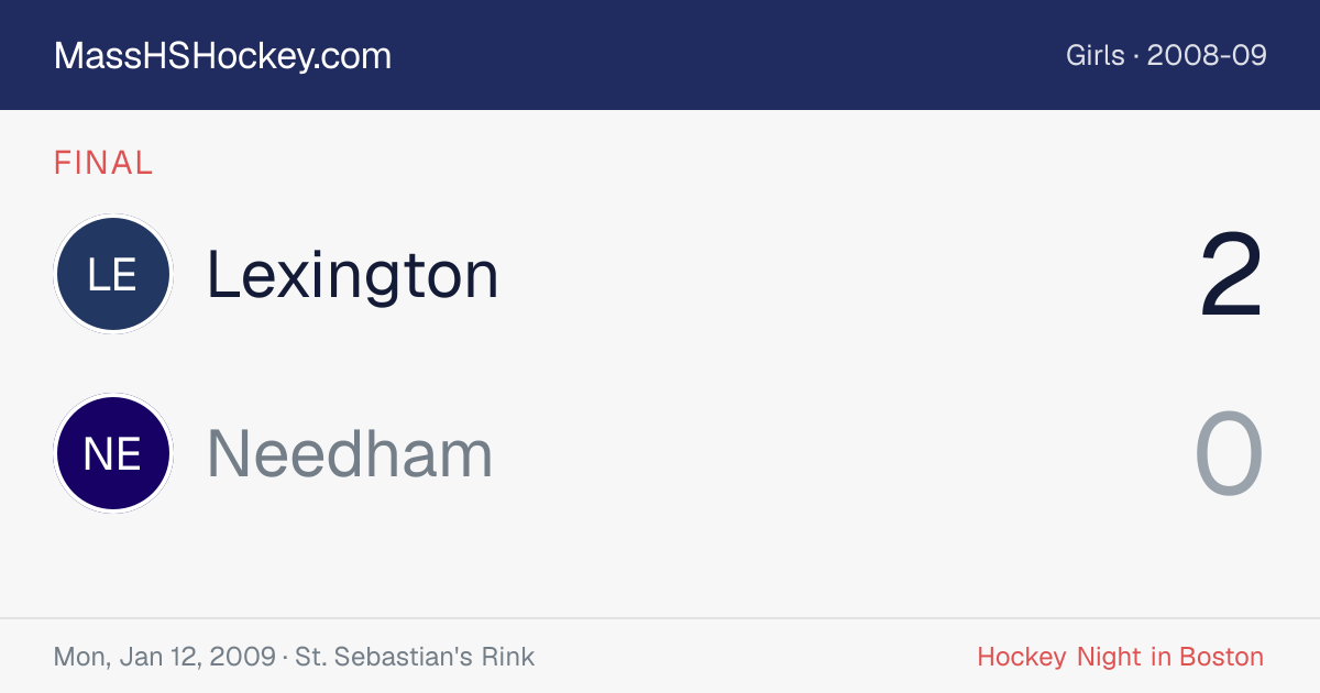 Lexington at Needham score card