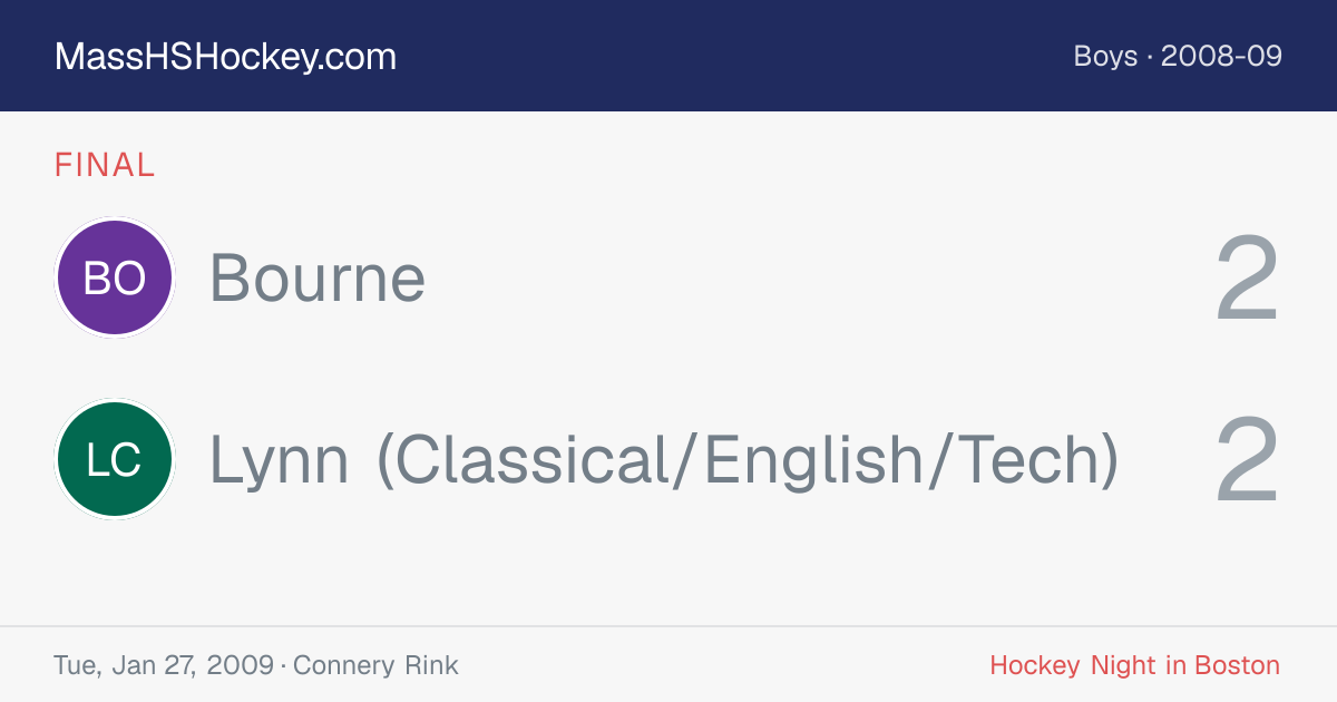 Bourne at Lynn (Classical/English/Tech) score card