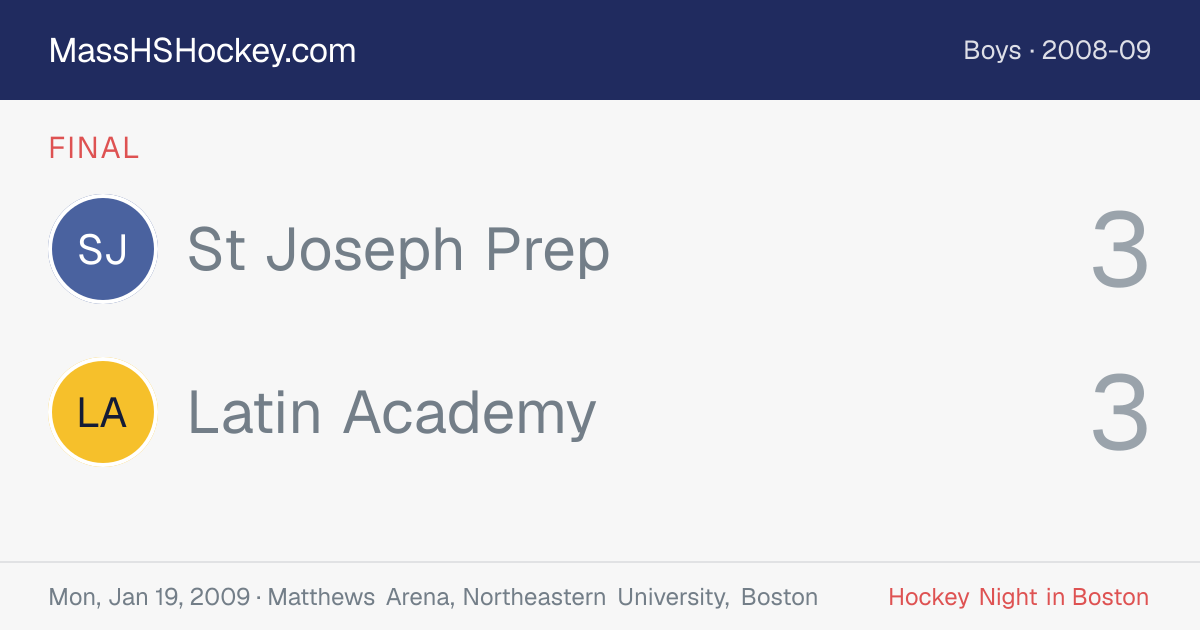St Joseph Prep at Latin Academy score card