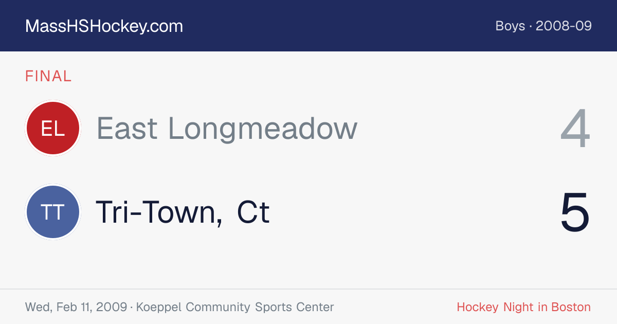 East Longmeadow at Tri-Town, Ct score card