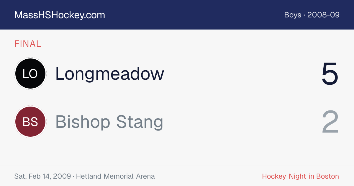 Longmeadow at Bishop Stang score card