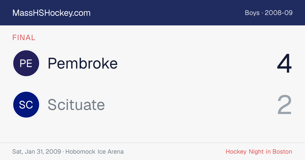 Pembroke at Scituate score card