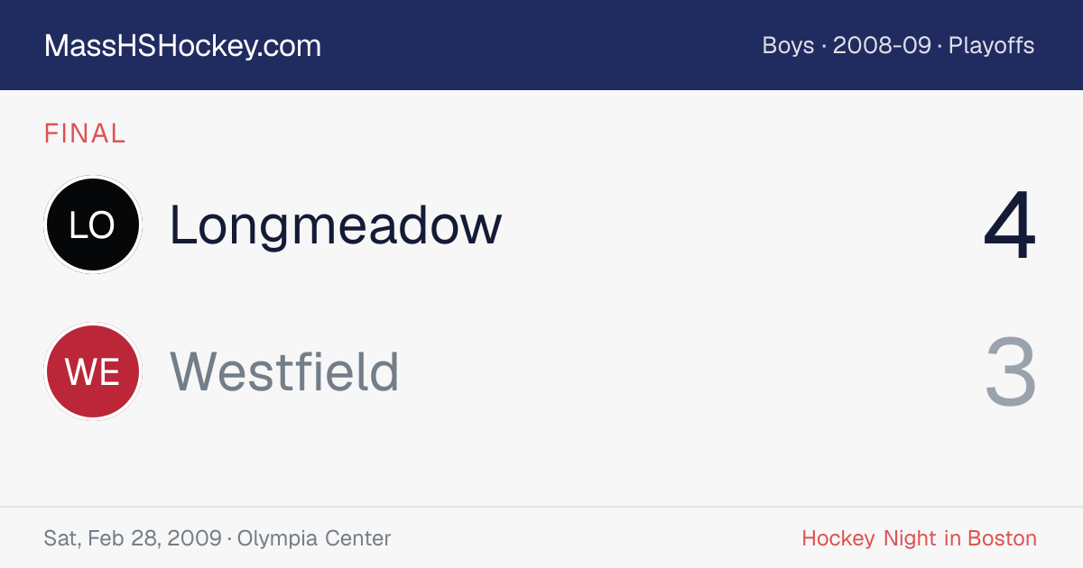 Longmeadow at Westfield score card