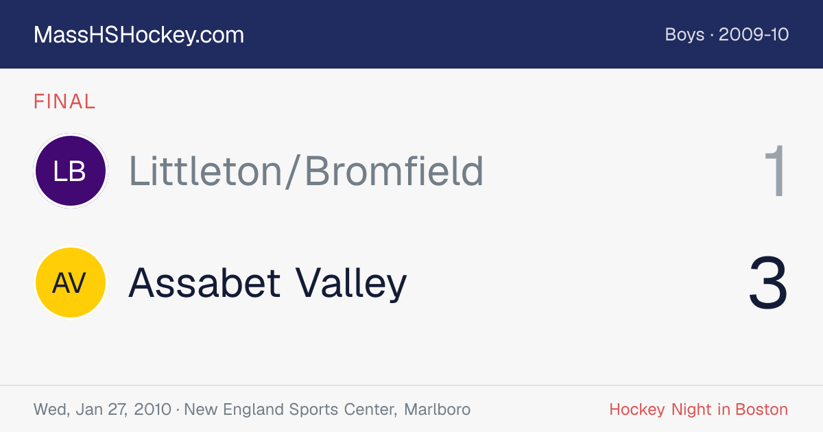 Littleton/Bromfield at Assabet Valley score card