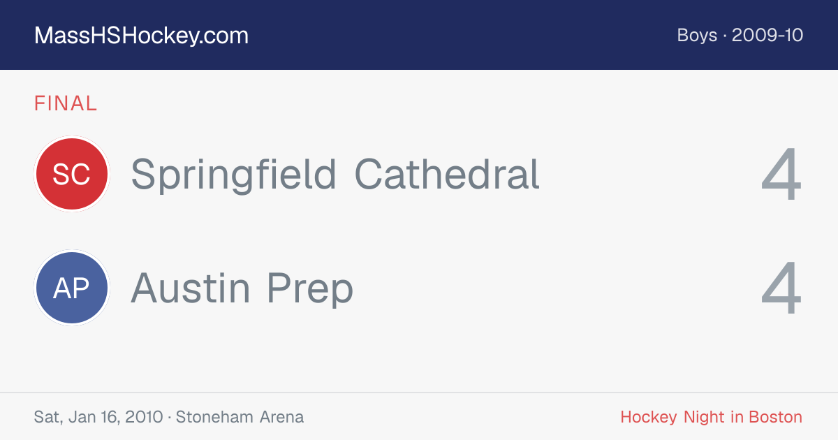 Springfield Cathedral at Austin Prep score card