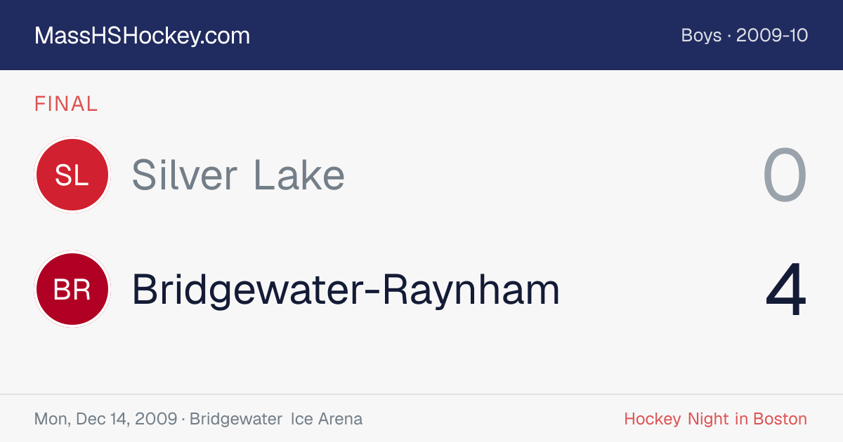 Silver Lake at Bridgewater-Raynham score card