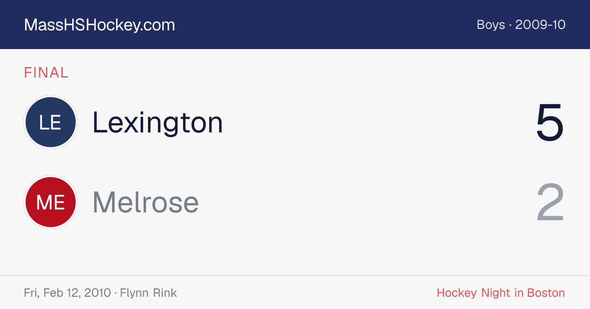 Lexington at Melrose score card