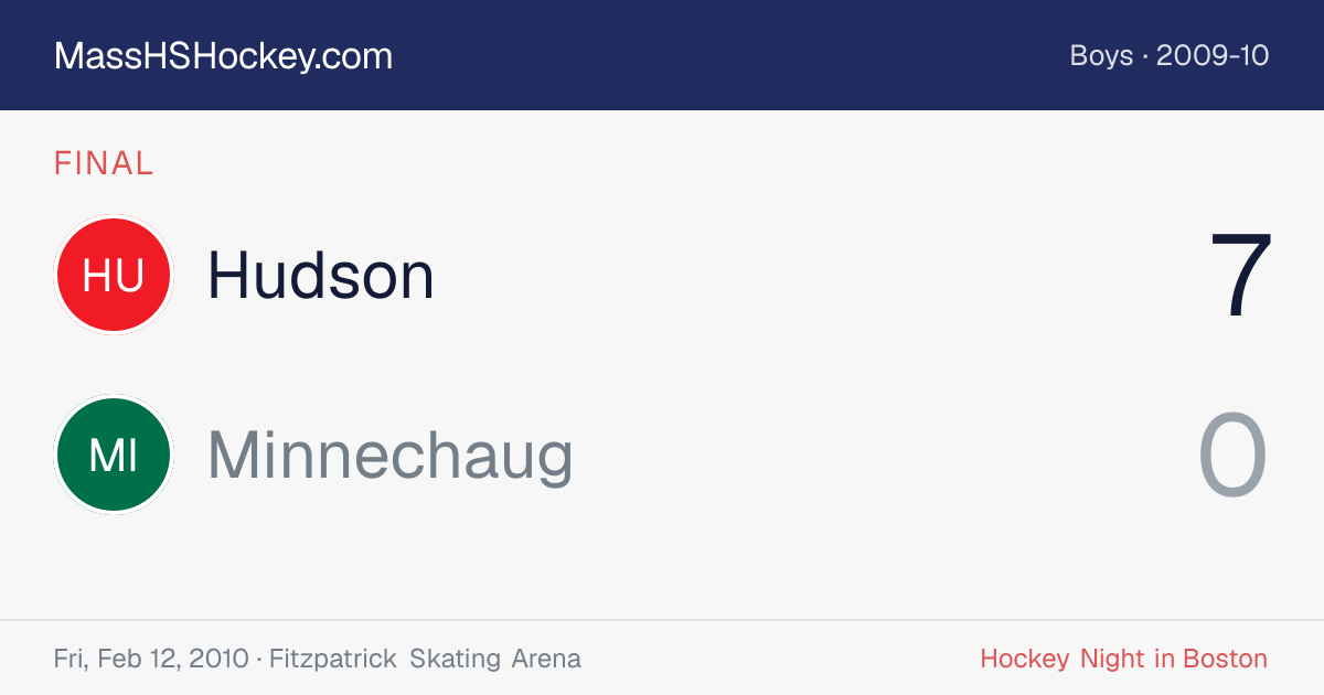 Hudson at Minnechaug score card