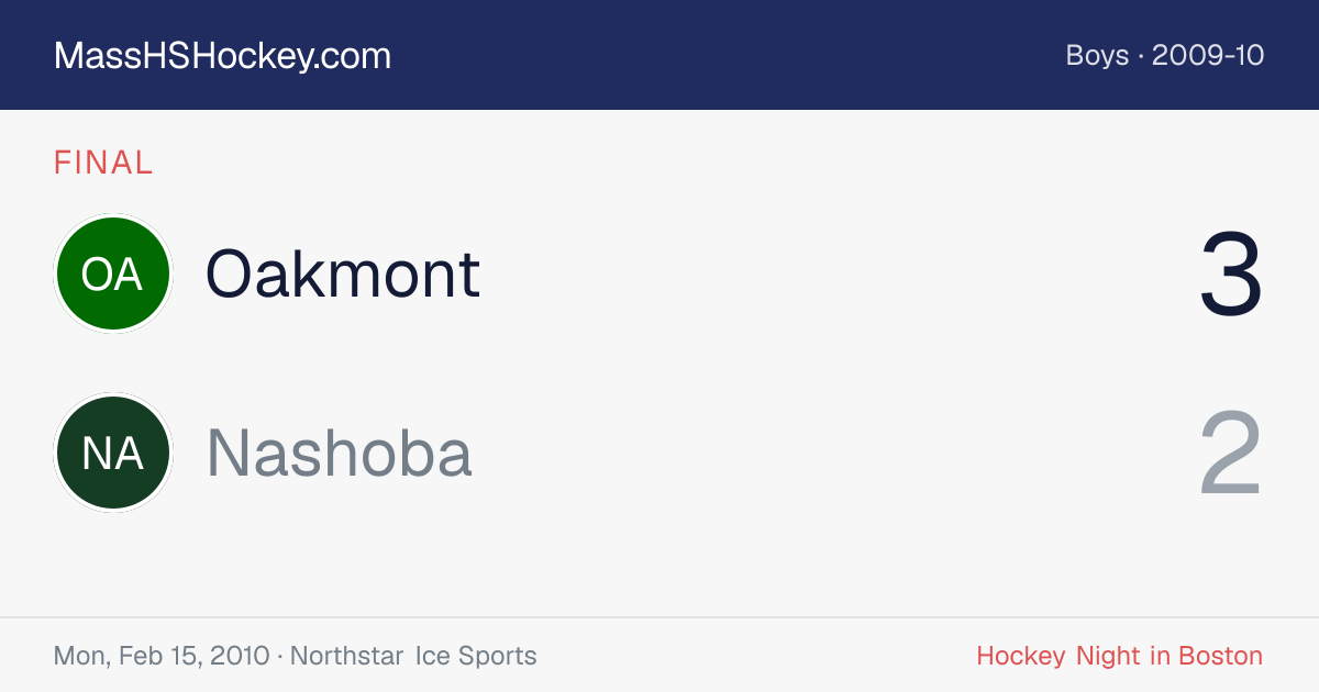 Oakmont at Nashoba score card