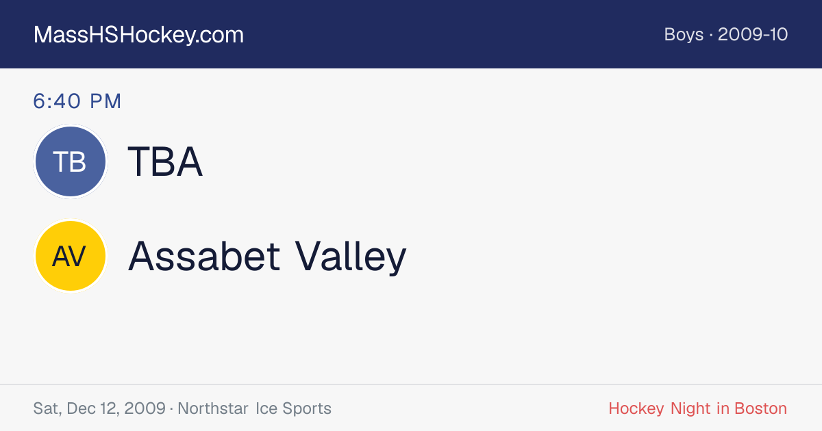 TBA at Assabet Valley score card