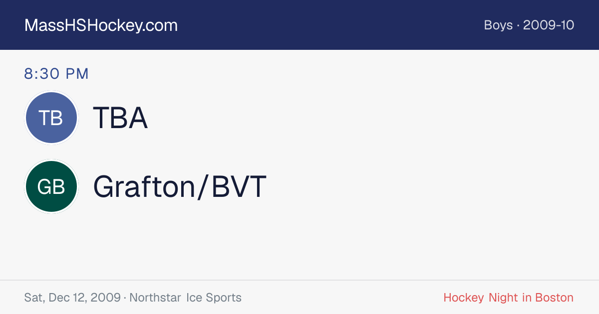 TBA at Grafton/BVT score card