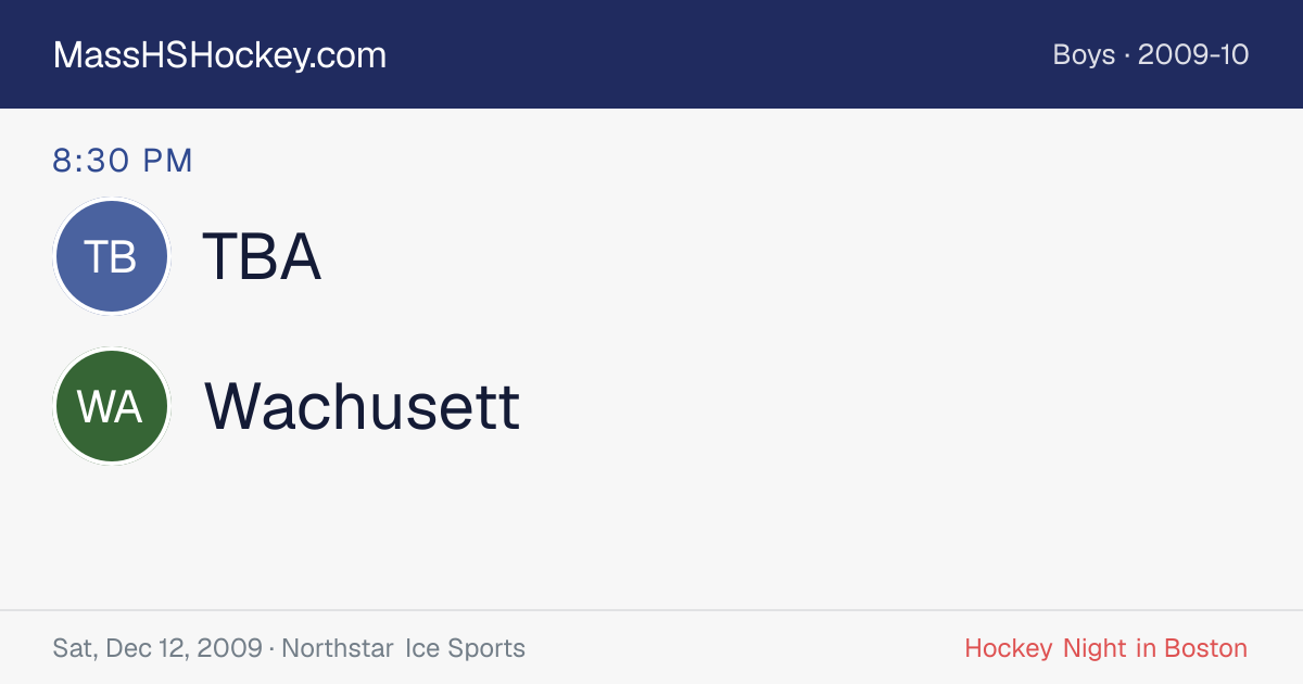 TBA at Wachusett score card