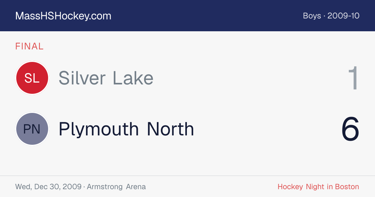 Silver Lake at Plymouth North score card