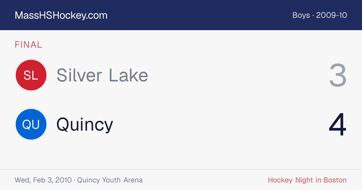 Silver Lake at Quincy score card