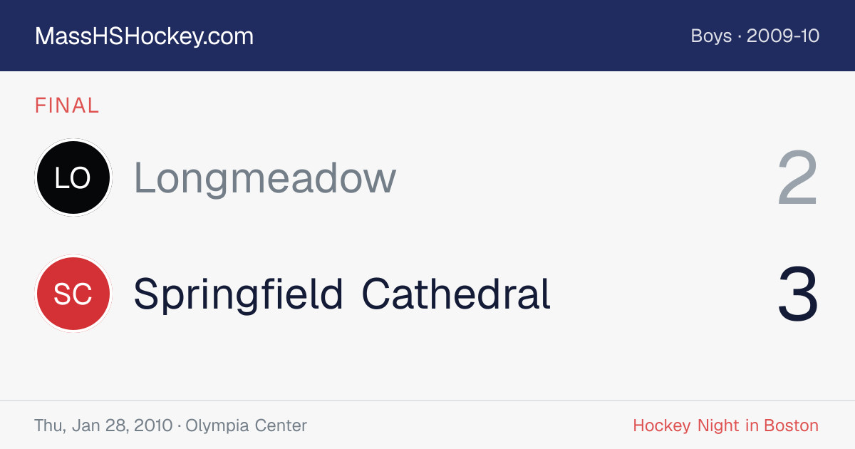 Longmeadow at Springfield Cathedral score card