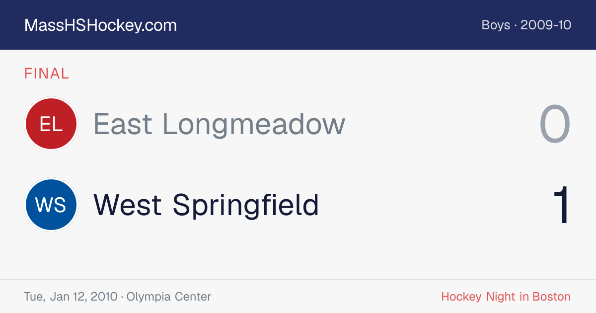 East Longmeadow at West Springfield score card
