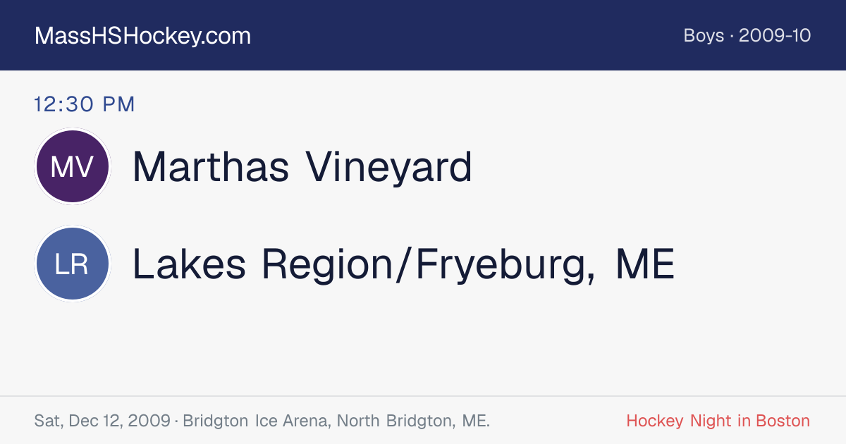 Marthas Vineyard at Lakes Region/Fryeburg, ME score card