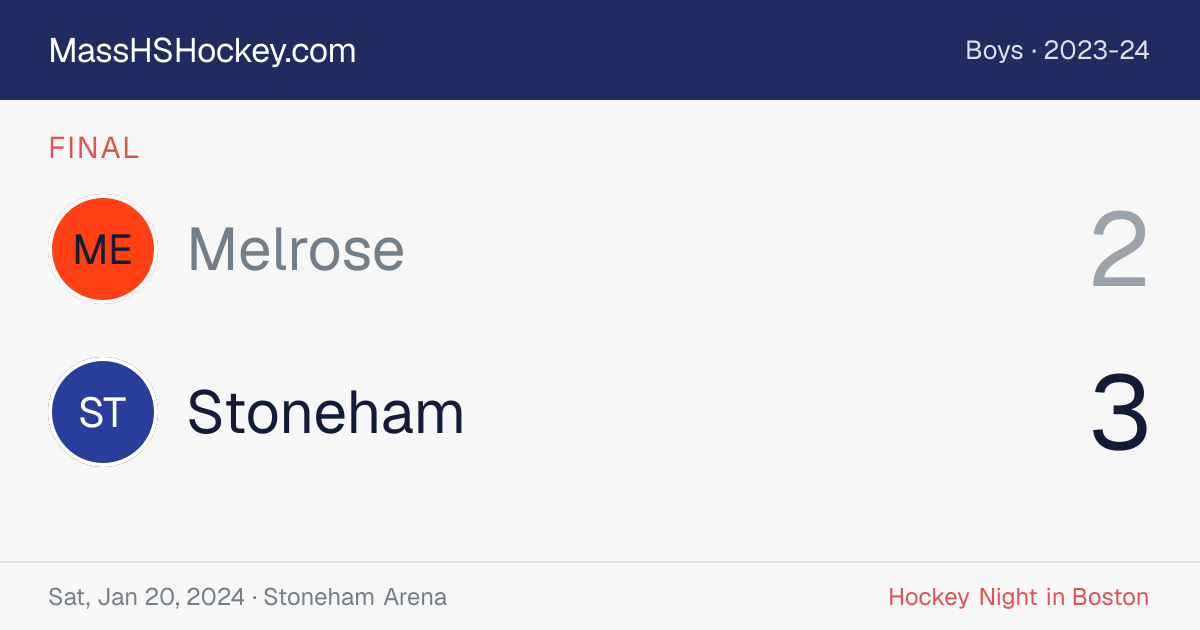 Melrose at Stoneham score card