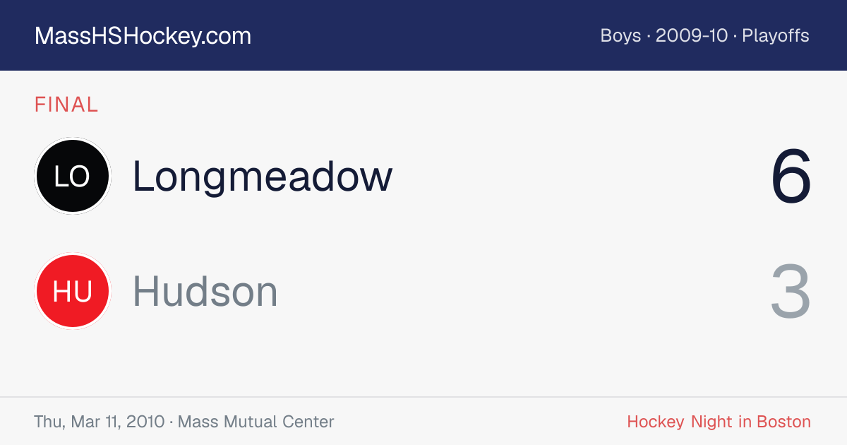 Longmeadow at Hudson score card