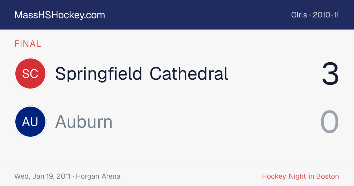 Springfield Cathedral at Auburn score card