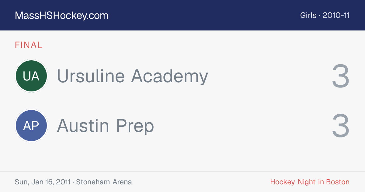 Ursuline Academy at Austin Prep score card