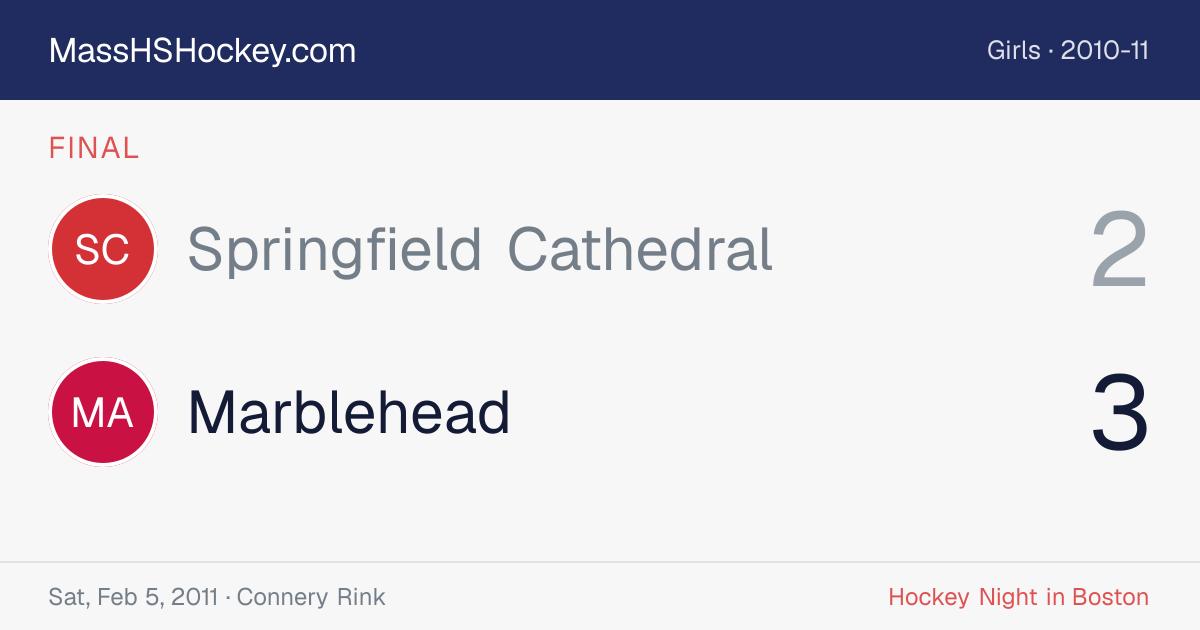 Springfield Cathedral at Marblehead score card