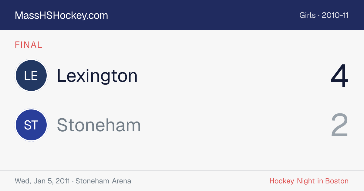 Lexington at Stoneham score card