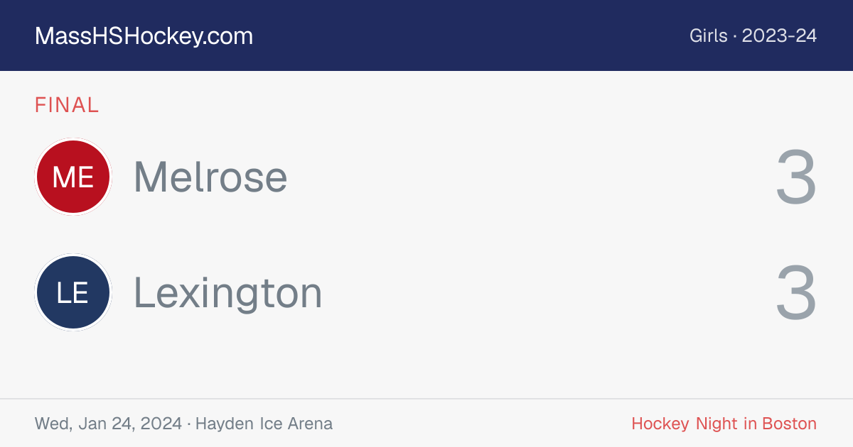 Melrose at Lexington score card
