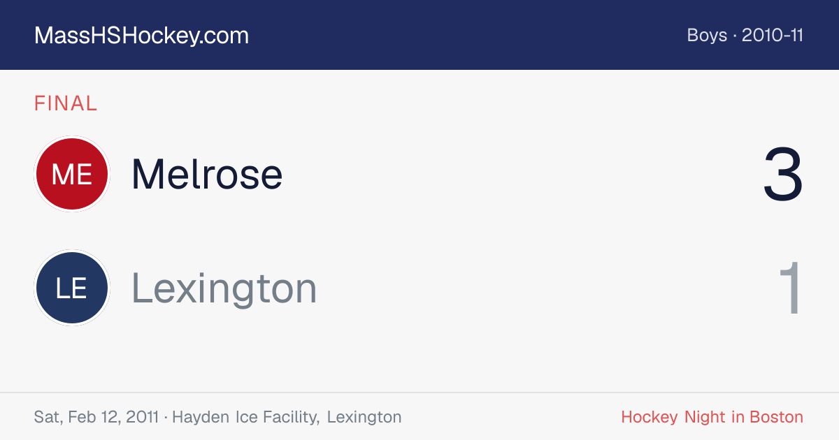 Melrose at Lexington score card