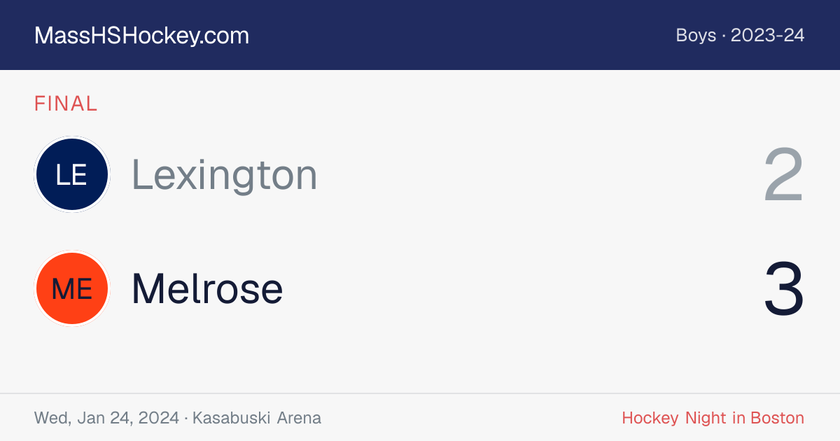 Lexington at Melrose score card