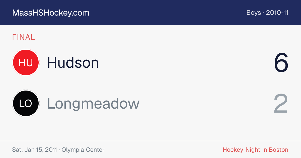 Hudson at Longmeadow score card