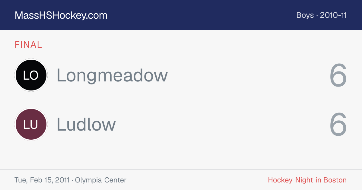 Longmeadow at Ludlow score card