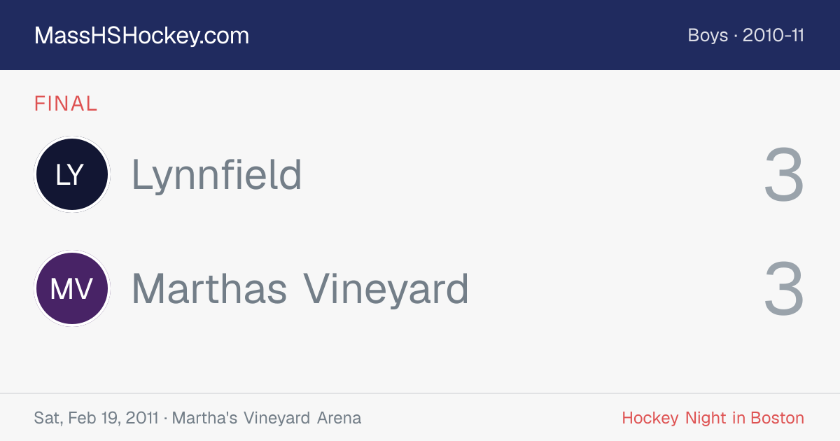 Lynnfield at Marthas Vineyard score card
