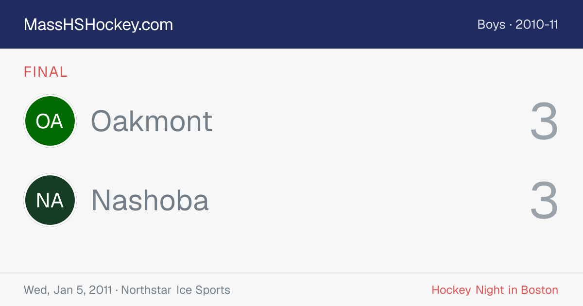 Oakmont at Nashoba score card