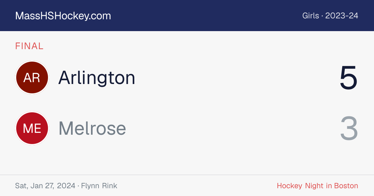 Arlington at Melrose score card