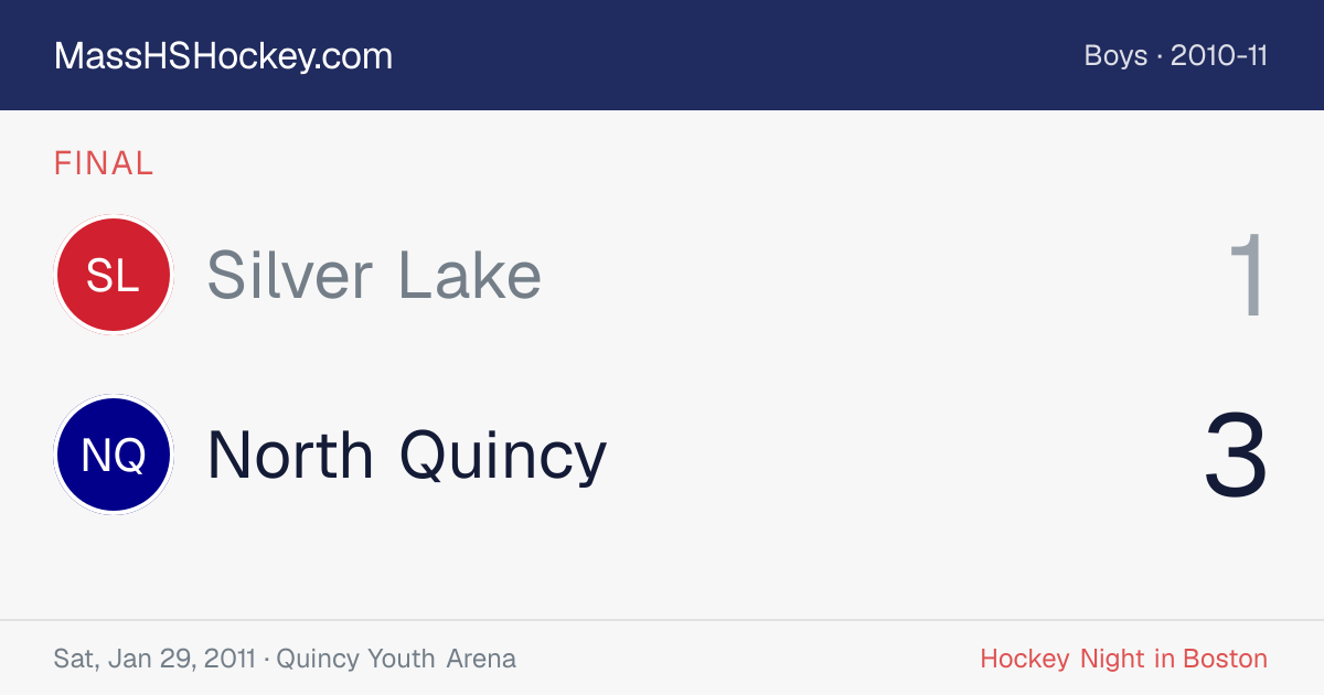 Silver Lake at North Quincy score card