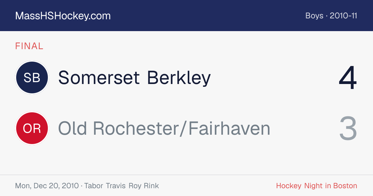 Somerset Berkley at Old Rochester/Fairhaven score card