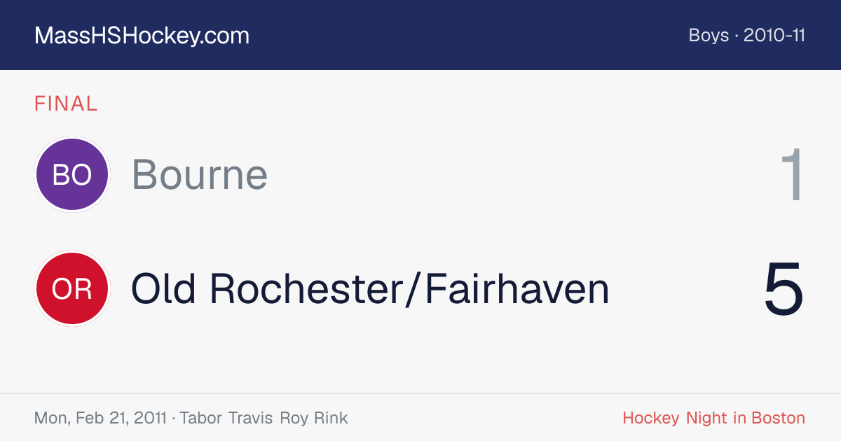 Bourne at Old Rochester/Fairhaven score card