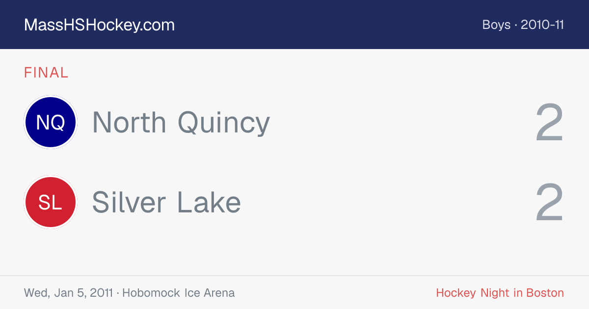 North Quincy at Silver Lake score card