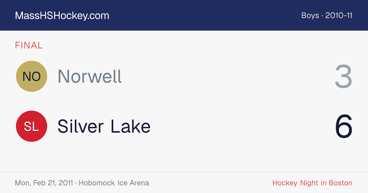 Norwell at Silver Lake score card
