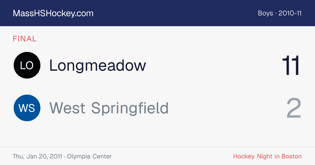 Longmeadow at West Springfield score card