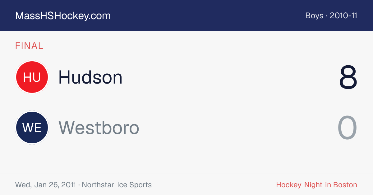 Hudson at Westboro score card