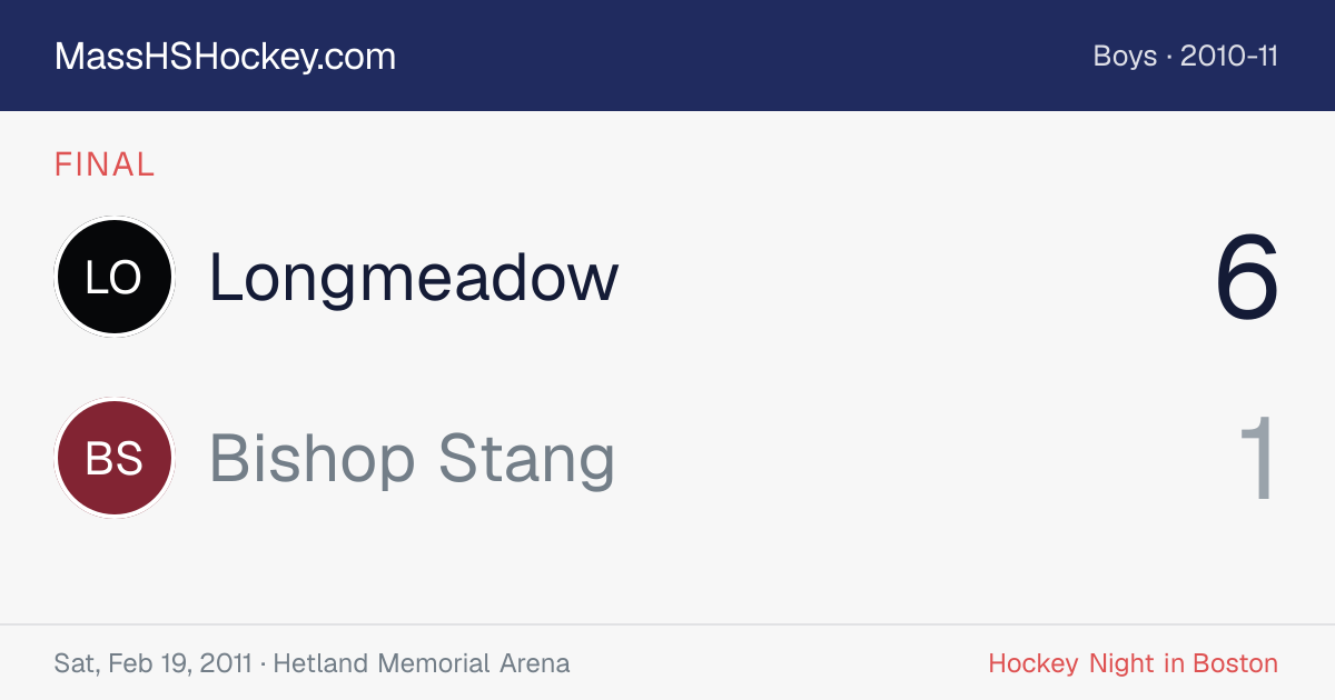 Longmeadow at Bishop Stang score card