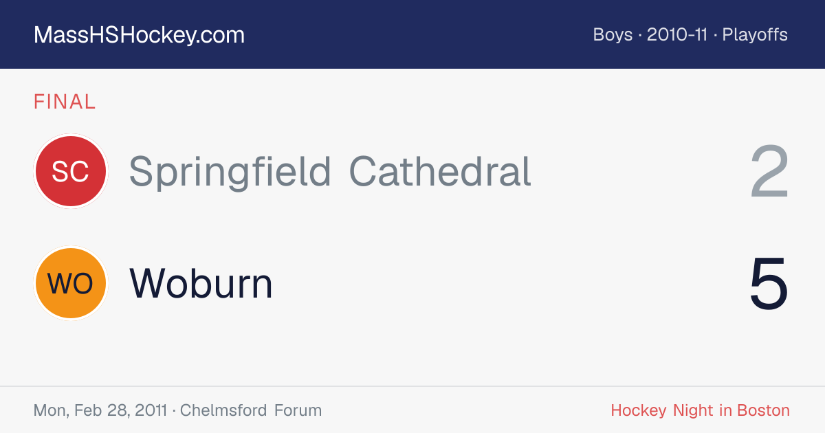 Springfield Cathedral at Woburn score card