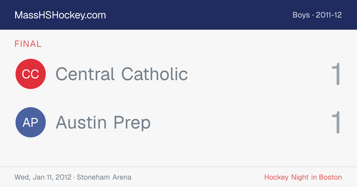 Central Catholic at Austin Prep score card