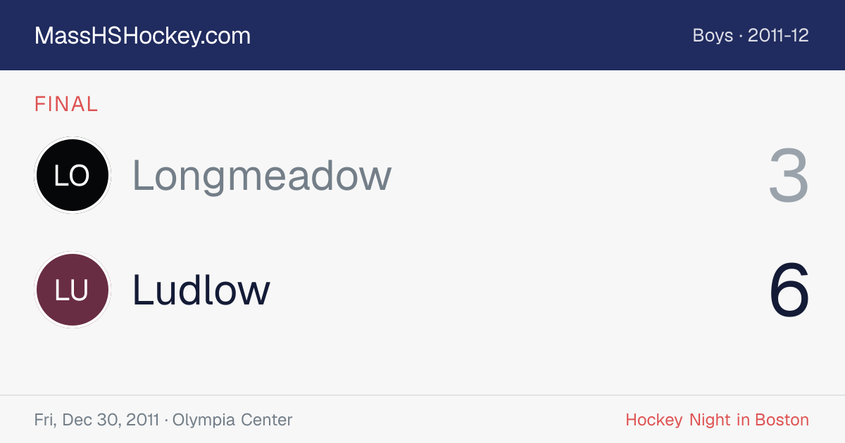 Longmeadow at Ludlow score card